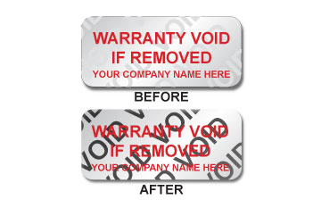 Warranty and Security Label
