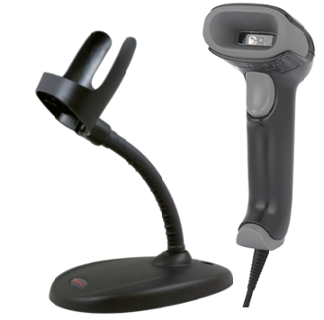 Honeywell Voyager XP 1470G 2D Barcode Scanner with stand