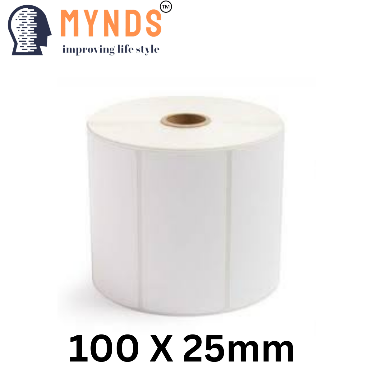 100 x 25mm Paper Label by MYNDS