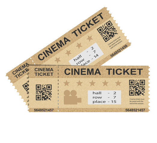 MYNDS Brand Paper Cinema Ticket 