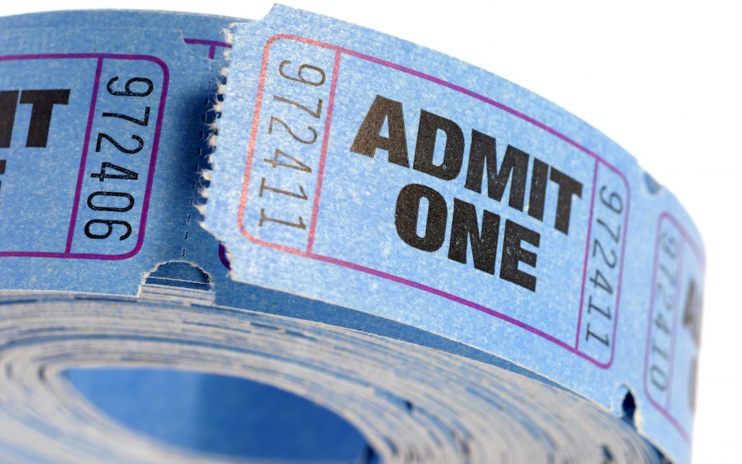 MYNDS Brand Printed Paper Movie Ticket (Blue)